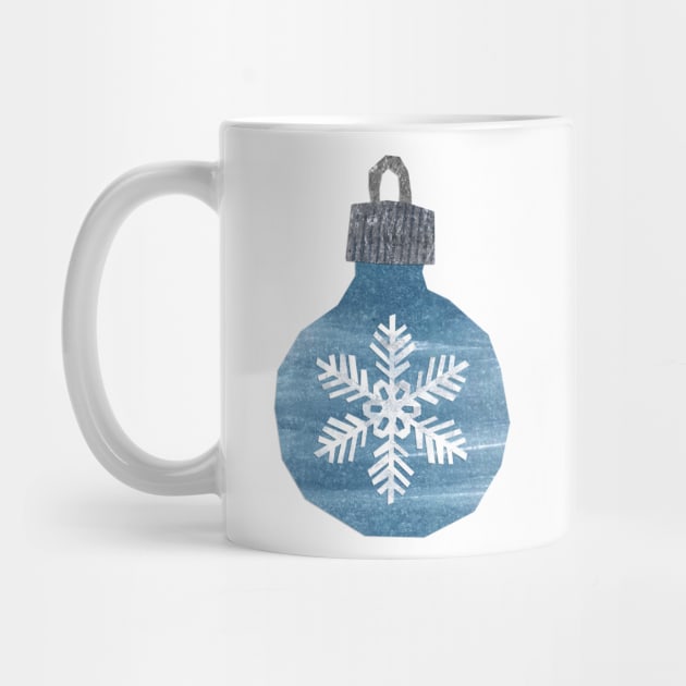 Bauble - Blue small snowflake by Babban Gaelg